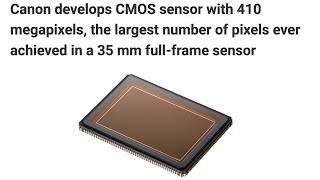 Just announced: World's highest resolution Full Frame sensor from Canon: 410MP, 24K, 8fps!