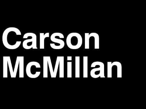 How to Pronounce Carson McMillan Minnesota Wild NHL Hockey Player Runforthecube