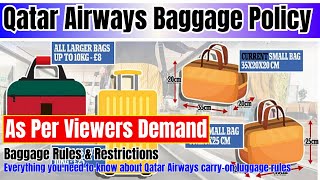 Qatar Airways Baggage Policy| Everything you need to know about Qatar Airways carry-on luggage rules