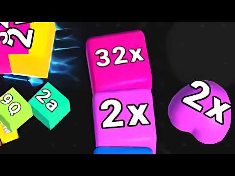 JELLY CUBE RUN 2048 — '32X' CUBE BATTLE // 2x2=32 OPTION (Gameplay*)