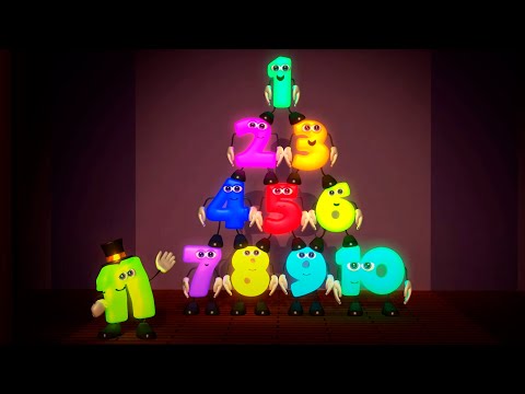 Números bailarines en Español y en Inglés - Dancers numbers in Spanish and English