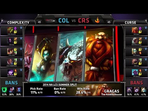 compLexity vs Curse | S4 NA LCS Summer split 2014 Week 8 Day 1 | COL vs CRS W8D1 80 min long x)