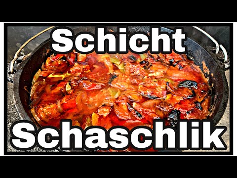 Schicht Schaschlik Topf aus dem Dutch  // Silvester  Rezept