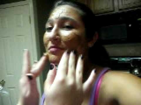 allison getting a mud mask put on by britni