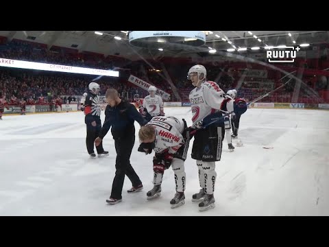 JYPin maalintekijän ottelulle tyly käänne – joutui poistumaan jäältä naama veressä