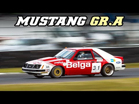 1982 Ford Mustang Group A | action and powerslides | first race of 2021 at Zolder