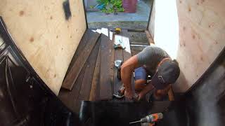 Sauna Trailer Step 17: Horse Trailer Floor Work