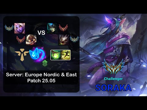 Soraka Support + Corki vs Nami + Kog'Maw - EUNE Challenger - Patch 25.05
