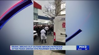 FedEx delivery workers, mourners at funeral procession fight outside Brooklyn mosque: police