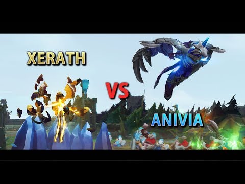LoL - Xerath vs Anivia Preseason 8 Gameplay Sorcery and Precision Runes