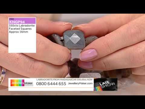 Blue Opal and Peach Moonstone for Jewellery making:JewelleryMaker Late show LIVE 03/06/2014