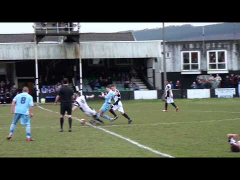 Merthyr Town v Poole Town - Tackle on Glenn Howes