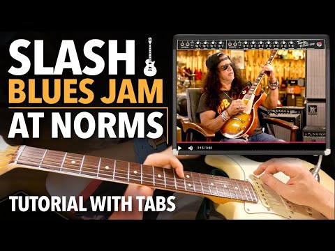 SLASH Blues Guitar Lesson  - Tutorial With Tabs