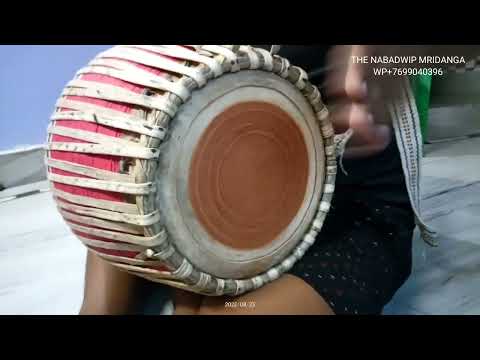 Mridangam Indiano Artigianale In Legno Jackwood 18" Con Borsa Imbottita