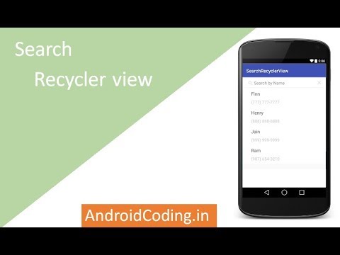 Android Tutorial on Recyclerview List Search || Listview Search