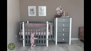 Dětská postýlka Zukko Gekko Kids 120x60. Seda / Bílá