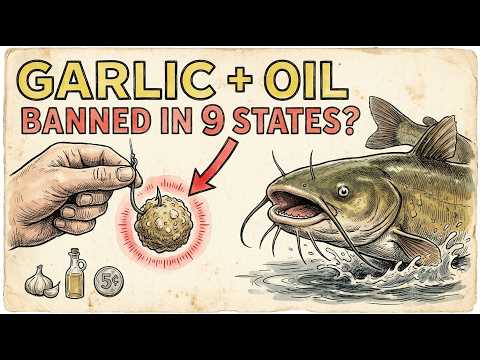 Crush Garlic + Olive Oil on Your Hook — The 5-Cent Catfish & Carp Hack Banned in 9 States
