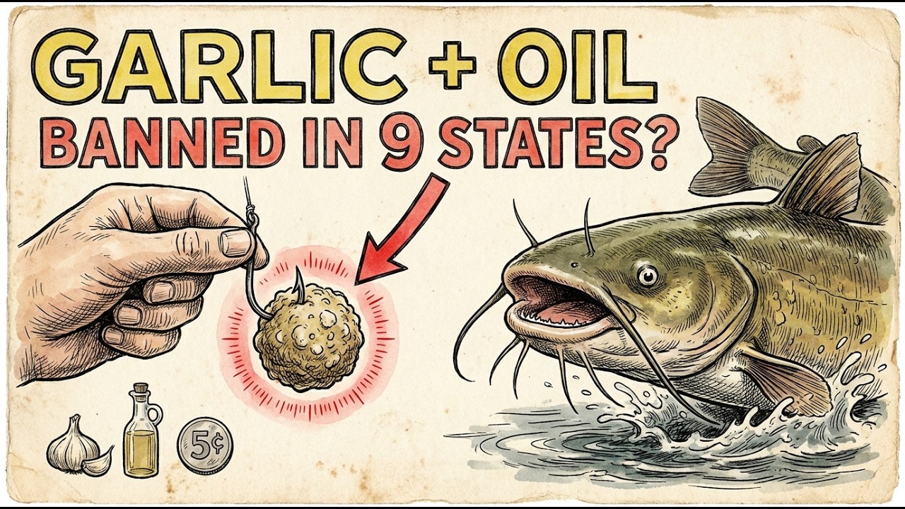 Crush Garlic + Olive Oil on Your Hook — The 5-Cent Catfish & Carp Hack Banned in 9 States