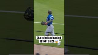 Kazuma Okamoto with an overhead snag into the barehand ???? #MLB #BlueJays