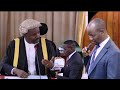 Ssemujju Nganda and LOP Joel Ssenyonyi inform the Speaker about people being arrested illegally
