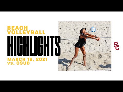 Beach Volleyball: USC 5, CSUB 0 - Highlights 3/18/21