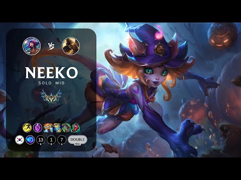 Neeko Mid vs Akshan - KR Challenger Patch 13.15