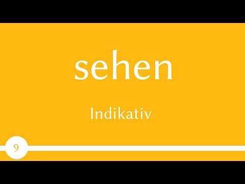 Verb - sehen - Präsens, Präteritum, Perfekt - Konjugation (Verb 9)