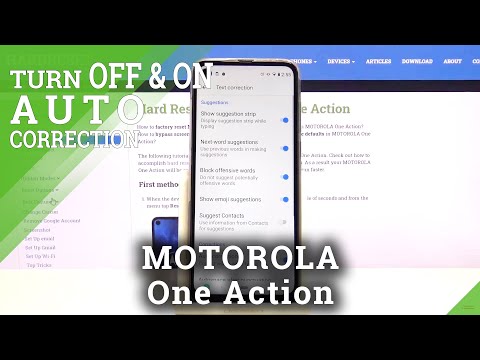 How to Enter Text Correction Option on MOTOROLA One Action – AutoCorrection Feature