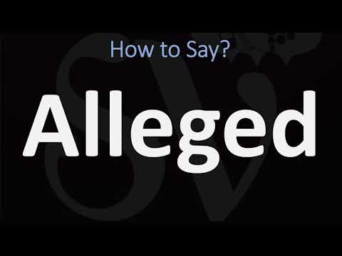 Part of a video titled How to Pronounce Alleged? (CORRECTLY) - YouTube
