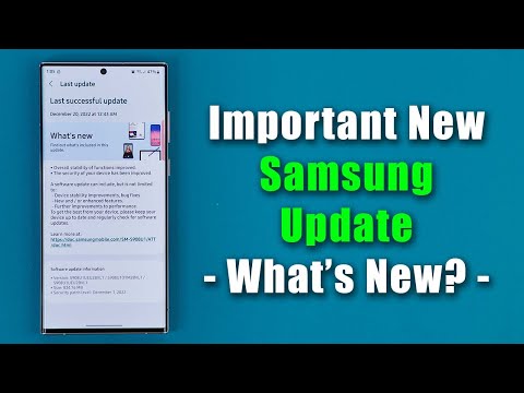 New Important Software Update for Samsung Smartphones - What's New? (ONE UI 5.0, 4.0, etc)