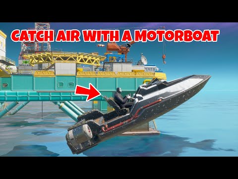 Catch Air With a Motorboat *Easy Method* - Fortnite Challenge