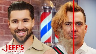 UNBELIEVABLE HOMELESS MAN MAKEOVER | Jeff’s Barbershop