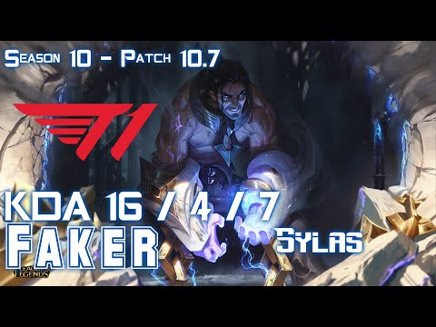 T1 Faker SYLAS vs TALON Mid - Patch 10.7 KR Ranked