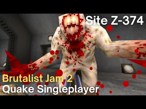 Quake Singleplayer - Quake Brutalist Jam 2  - Site Z-374 (qbj2_zetabyt)