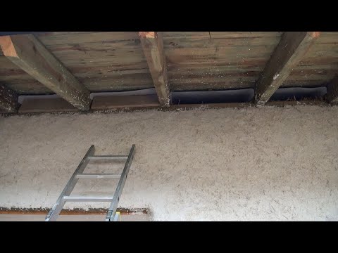 Strawbale Vlog 93 - "wapno lekkie" w lutym - wykończenie ścianki kolankowej