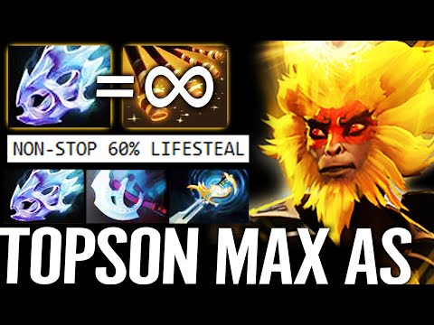 🔥 TOPSON MAX AS META - Monkey King Moonshard Non Stop Jingu 60% LS WTF IMBA Carry 7.29 Dota 2 Pro
