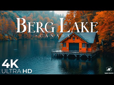 Berg Lake in the Fall 4K 🍁Beautiful Fall Colors in the Canadian Rockies | Calming Music