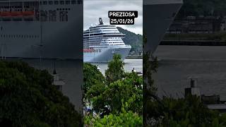 MSC PREZIOSA navio cruzeiro 25/01/26  Santos Argentina Uruguai ship @cruzeiros2025  saindo #shorts