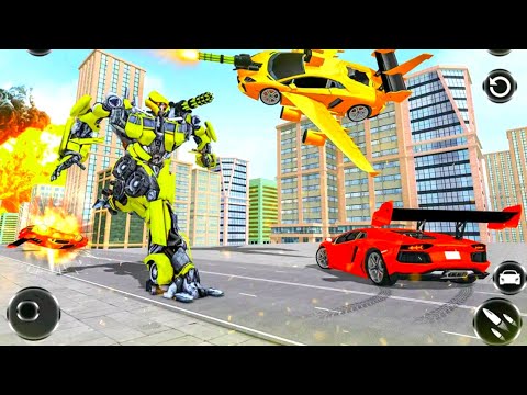 Flying Car Super Robot Transformation Simulator Android Gameplay