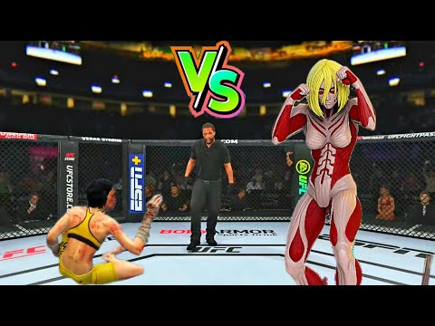Colossal Titan vs. Bruce Lee woman - EA Sports UFC 4 Rematch