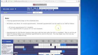 Instructions for Making Appointments with MyWCOnline