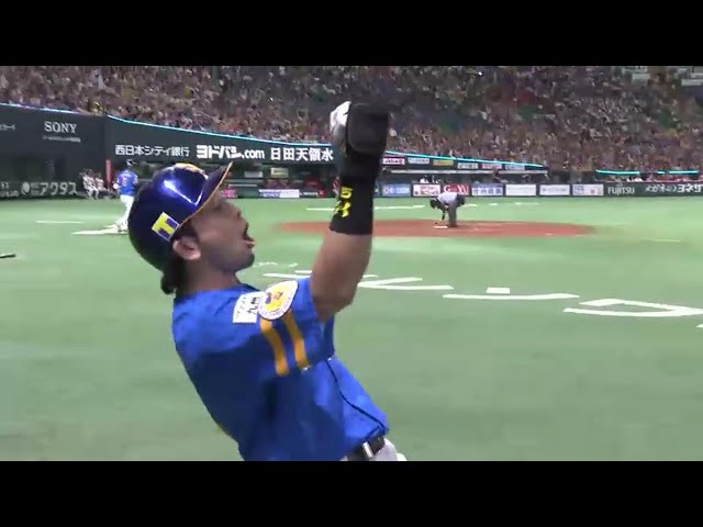 【5回裏】ホークス・松田 試合を振り出しに戻す同点2ラン!! 2016/7/8 H-E