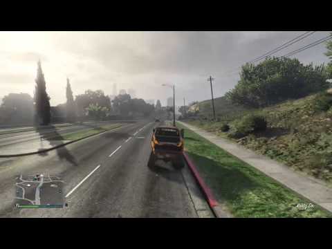 Big Jump Crashed Truck Grand Theft Auto V