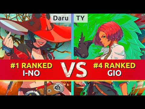 GGST ▰ Daru (#1 Ranked I-No) vs TY (#4 Ranked Giovanna). High Level Gameplay