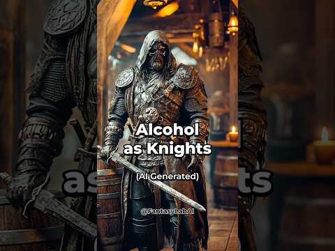 Alcohol as Knights | Ai Generated