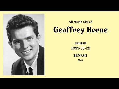 Geoffrey Horne Movies list Geoffrey Horne| Filmography of Geoffrey Horne