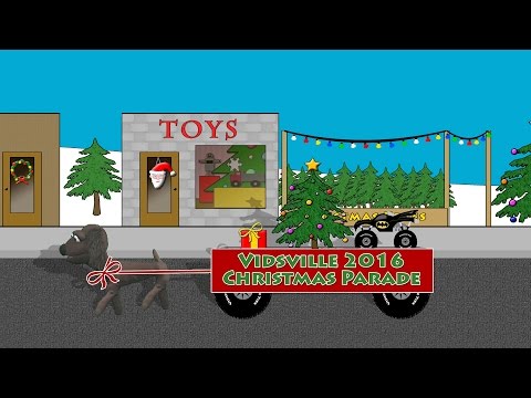 Christmas Parade - Hot Rods, Marching Band and Santa Claus