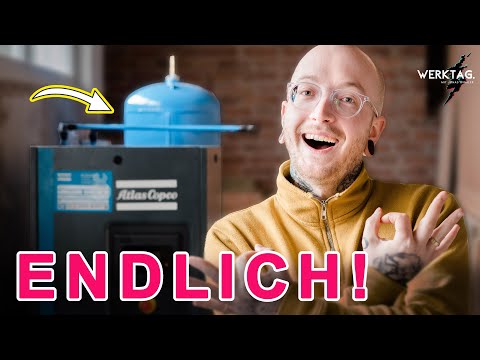 Werkstatt Upgrade: DAS ist mein neuer SCHRAUBENKOMPRESSOR!🤩 | 27.01.21 | #WERKTAG. mit Jonas Winkler