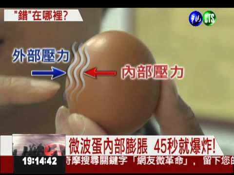微波生雞蛋 妮妮老師被"炸"傷!