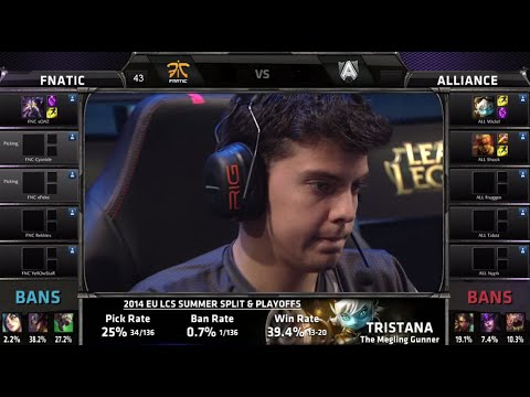 Alliance vs Fnatic Game 2 | Finals EU LCS Summer 2014 Playoffs | ALL vs FNC G2 S4 Worlds Regionals